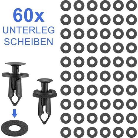 Clips De Fixation Automobile - 265 Pièces En Nylon Noir - Pour Pare-Chocs Ailes Panneaux De Porte Et Garnitures - Kit Complet Avec Extracteurs Et Coussins (1/5)
