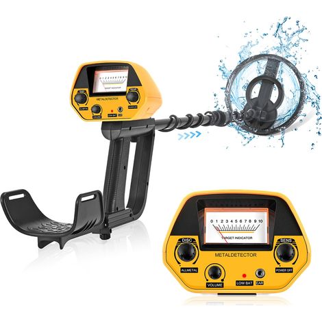 Détecteur de Métaux avec Une Batterie Rechargeable 9V, Métaux Détecteur pour Enfants Adultes 2lbs, Hauteur Réglable 78-108cm, Disc & Mode Tout Métal