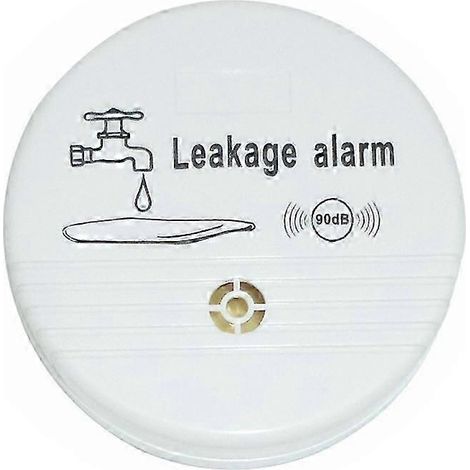 Détecteur de fuites d'eau haute sensibilité, sans pile, alarme de fuites d'eau à débit élevé, compatible avec les sous-sols, appartements, cuisines et salles de bains. Blanc, haute qualité. (1/5)