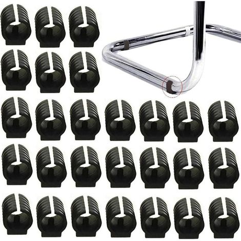 Soavoa Embouts de Chaise en Plastique Noir 25mm Protection Sol Antidérapant Silencieux pour Meubles Lot de 32 Pièces (1/5)