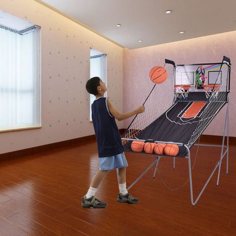 Jeu d’Arcade de Basketball Panier Compteur Acier 202x107x205cm Blanc Noir CWXT1900 DESIGN IN (1/3)