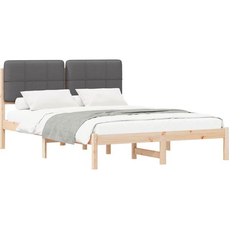Maison Exclusive - Estructura de Cama con Cabecera Tapizada Gris