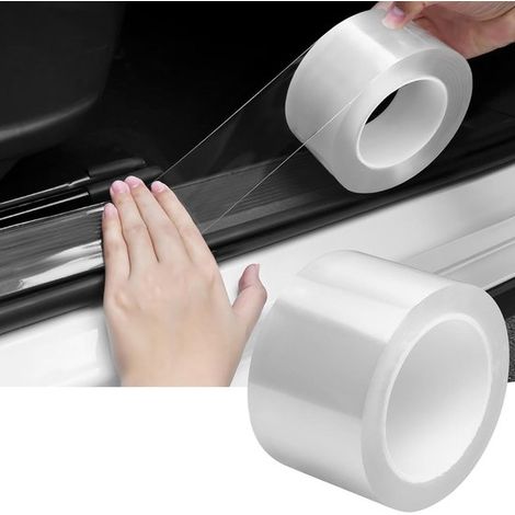 Striscia protettiva per i bordi delle portiere dell'auto - striscia protettiva per le soglie - 10 cm di larghezza 3 m di lunghezza - Pellicola adesiva per carrozzeria - pellicola vinilica per auto pe (1/3)