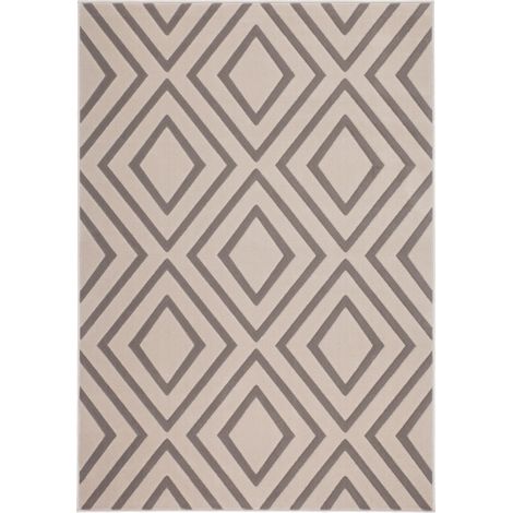 Tappeto a pelo corto Lina 500 in Taupe e Juta (1/4)
