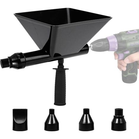 Pistolet Joint Électrique Portable avec 4 Embouts, Pistolet Ciment Électrique, Sans Perceuse Électrique, Jointoyeuse pour le Jointoiement de Mortier de Murs en Pierre et de Sols (1/4)