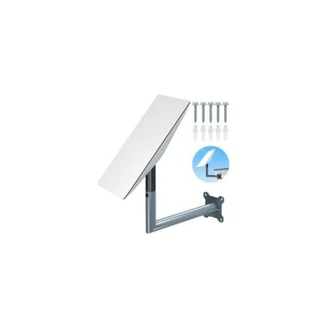 Support Starlink, kit de montage Starlink pour kit Internet Starlink satellite, support mural long sur poteau de toit pour Starlink, compatible avec parabole rectangulaire V2, solution de montage poly (1/5)