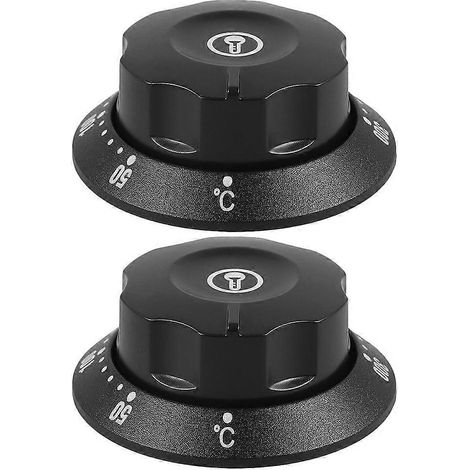 Lot de 2 boutons de réglage de température universels pour fours, friteuses et chauffe-eau. Bouton de thermostat de remplacement pour cuisinière. (1/5)