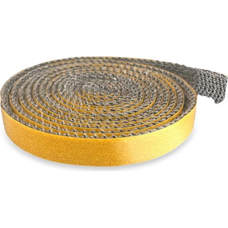 Joint Insert Cheminée, Joints Tressé Auto-adhésive pour Poêle, Joints D'étanchéité Résistante à la Chaleur (3mm x 20mm x 2m) (1/5)