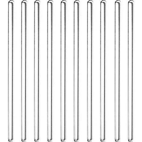 Lot 10 agitateurs en verre,20cm Verre remuer Rod Réutilisables avec fond rond,5 à 6 mm bâtonnet d'agitation verre lisse pour café,cocktail,bâtons verre résistant à chaleur pour cuisine,laboratoire (1/5)