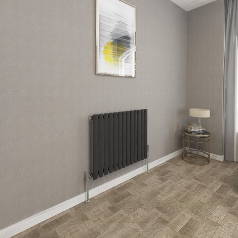 600x767mm Black Single Oval Column Radiator Horizontal Modern Central Heating Radiators (1/5)