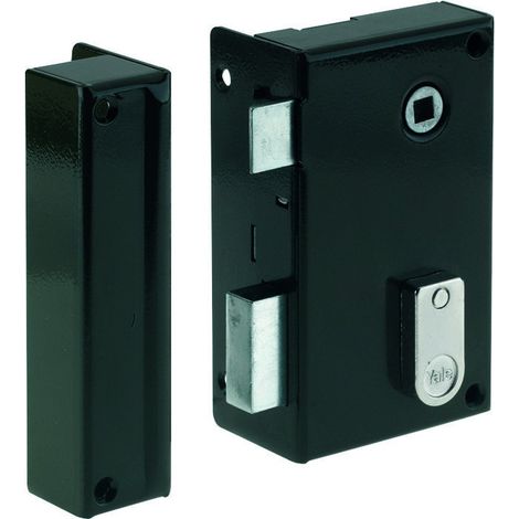 Cerradura de embutir vertical de acero barnizado - Yav36 - Llave L izquierda - Eje 44mm - Yale