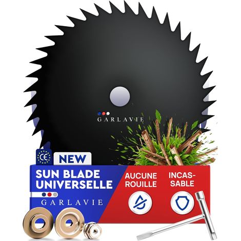 Lame Débroussailleuse 25,5 cm – Lame Légère Universelle pour Herbes Sauvages, Mulch & Ronces – Compatible Débroussailleuses et Coupe-Branches (1/5)