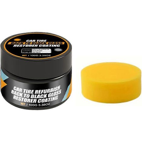 Rénovateur de cire pour pneus de voiture, rehausseur de brillance, revêtement de rénovation transparent pour panneaux plastiques (1/5)
