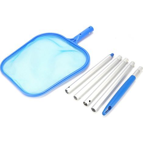 Outils de nettoyage de piscine cumoire de nettoyage de filet de rteau à feuilles de piscine avec accessoires de nettoyage de tige (1/5)