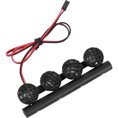 DIY LED-Dachleuchte, Gepäckträger-Scheinwerfer-Zubehör, kompatibel mit 1/10 RC Crawler TRX4/SCX10 Autos (4 LEDs). (1/5)