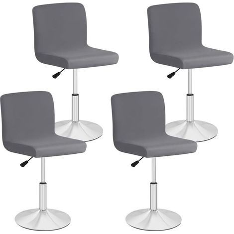 4er-Set dehnbare Hochstuhlbezüge – Waschbar und abnehmbar – Für Drehstühle 31–37 cm – Grau (1/5)