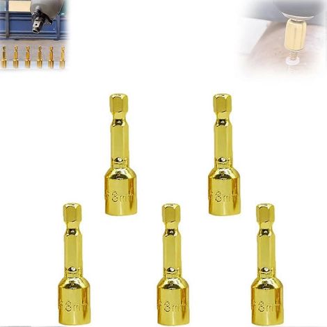 Embouts hexagonaux magnétiques, porte-embouts de perceuse à douille magnétique robuste, tige hexagonale magnétique de 6,35 mm (1/4 pouce) (1/4)