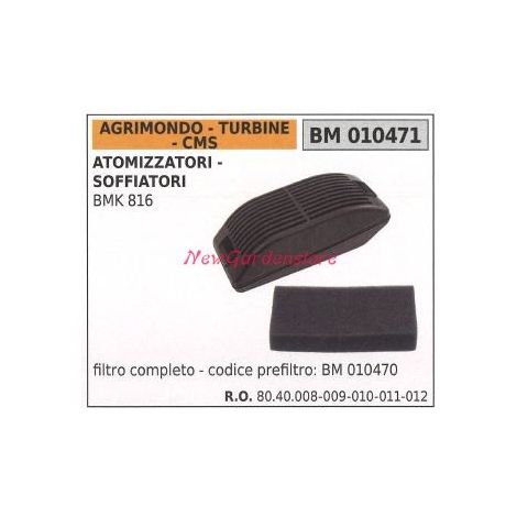 Luftfilter AGRIMONDO Motor-Zerstäubergebläse BMK 816 010471