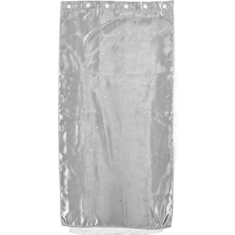 Rideau en polyester naturel respirant et occultant, idéal pour chambre, salon ou salle de classe, couleur grise (1/5)