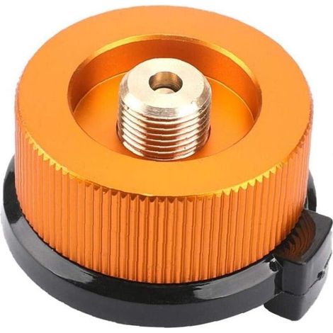 Poêle Camping Adaptateur gaz Conversion tête Adaptateur pour Canister Butane Vis cartouche de gaz Adaptateur piston, équipement extérieur (1/4)