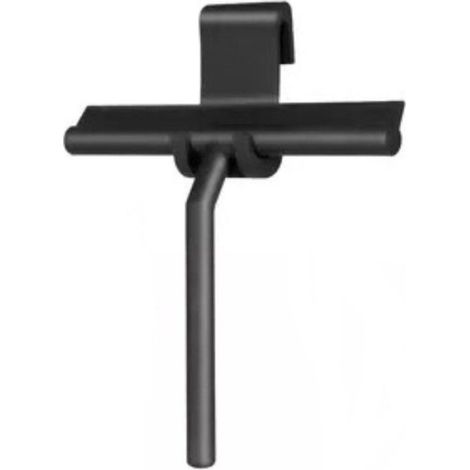 Raclette de Douche Noire avec Crochet, Silicone Efficace pour Vitres et Parois, Accessoire Salle de Bains et Nettoyage (1/5)