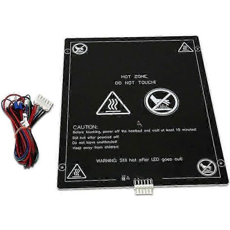 Lit de chauffe 12V 120W pour imprimante 3D, plaque chauffante de remplacement avec câble, accessoire de rechange pour plateau 3D (1/5)