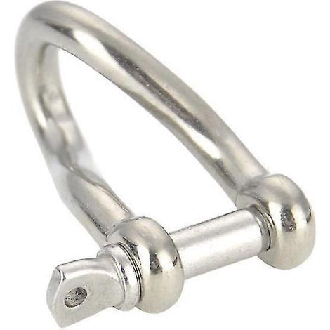 Manille pivotante en acier inoxydable 316 (8 mm), qualité marine, lot de 5, couleur argentée (1/5)