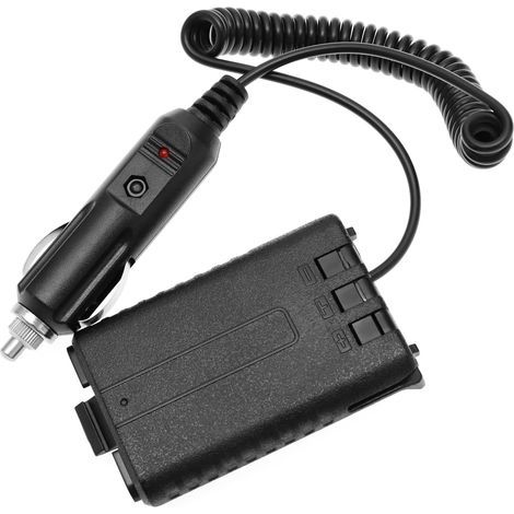 Applicable Adaptateur d'alimentation de Voiture pour Talkie-walkie Compatible avec Baofeng UV-5R/ UV-5RE Plus/UV-5RA Plus Adaptateur d'alimentation d'interphone de Voiture 12V, Noir (1/5)