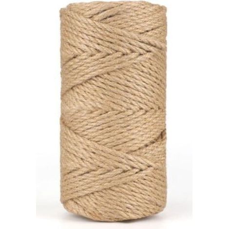 50 m Juteseil, 5 mm Hanfseil, Gartenschnur für Camping, Dekoration, Heimwerken und Gartenarbeit (1/5)