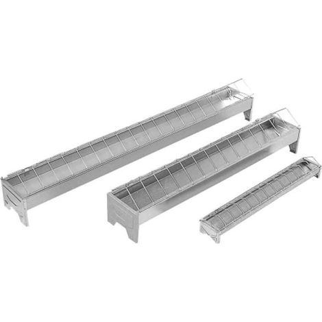 Kerbl 71301 - Vaschetta per pollame zincata, lunghezza 50 cm, larghezza 10 cm