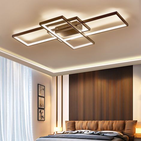Modern Rectangle LED Chandelier Ceiling Light , 90CM  Dimmable (1/5)