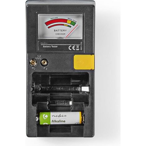 Probador de bateria 9v - aa - aaa - pila de boton - c - d negro