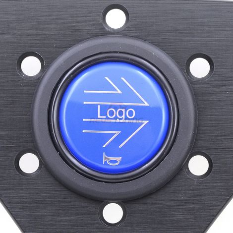 Cache-bouton de klaxon universel en plastique ABS et aluminium pour volant de voiture de sport de course, avec logo-AquaForge