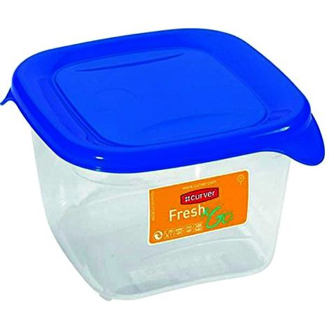 Curver pojemnik na żywność "fresh&ampgo" kwadratowy 0,45l   /niebieski/ transparentny