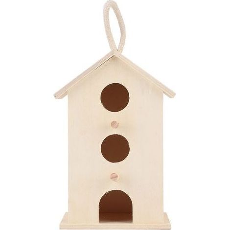 Nids d'oiseaux suspendus en bois, maison d'élevage, boîte de repos, fournitures de jardin extérieur pour perroquets
