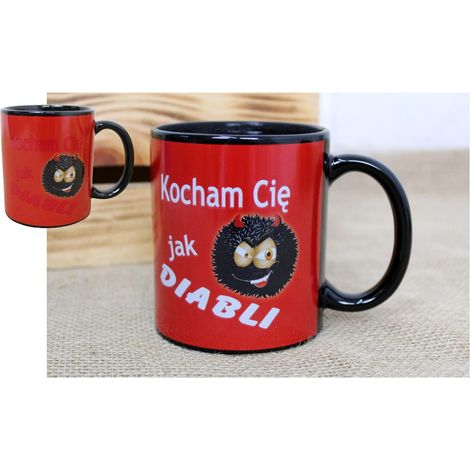 Ich liebe dich wie die Hölle, magische Keramiktasse, 9,5 x 8 cm, 380 ml, CKZ-102