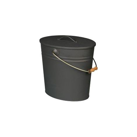Seau à cendres anthracite petit modèle - 15 litres