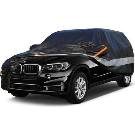 10-Schicht Autoabdeckung Wasserdicht Atmungsaktiv für BMW X5/iX5 (2007-2023) Schwarz (1/5)