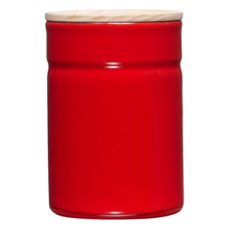 Riess tarro con tapa Ø8cm 525ml esmaltado rojo