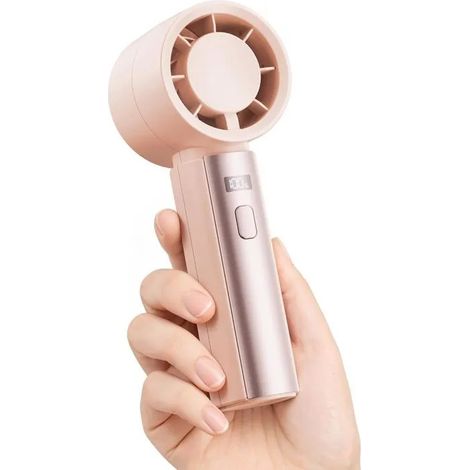 Ventilateur Portable Rechargeable Turbo 100 Vitesses Batterie 2000 mAh Haute Vitesse Poche Voyage Camping Vacances Rose (1/5)