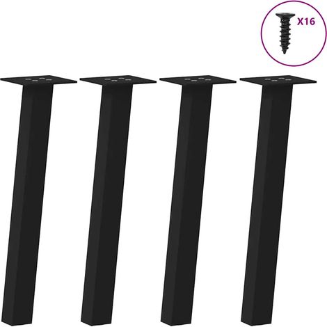 Couchtischbeine 4 Stk. Schwarz 30 cm Stahl