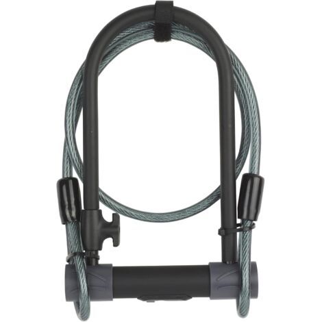 1 Antivol U, Câble 1,2m, Acier Cémenté, Clé, Vélo VTT Moto (1/5)