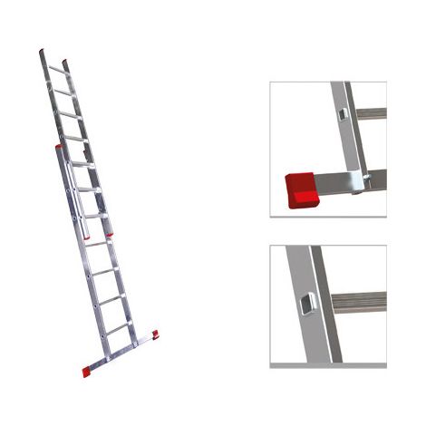 Scala regolabile Step Up duplici in alluminio con sistema ad incastro - 2x12 gradini
