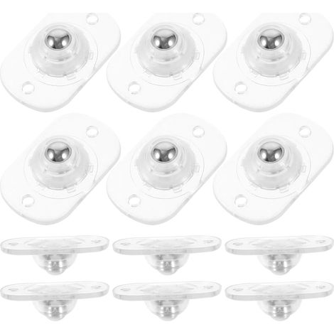Roulettes auto-adhésives Lurrose Mini, lot de 12, en acier