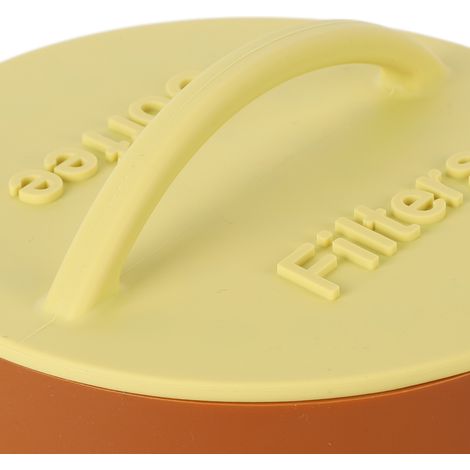Porte-filtres à café en silicone léger, anti-poussière, distributeur de filtres à café rond pour la maison et les cafés, saveurs caramel et gingembre. Idéal pour la maison et les cafés. (1/5)