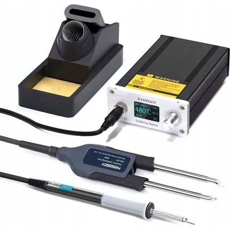 Rosfix Handskit Seria Electric Pro – Lötstation 2in1 mit T12 Spitzen 120W, 150-480℃, OLED Display Für Elektronikreparaturen Lötsets (1/5)