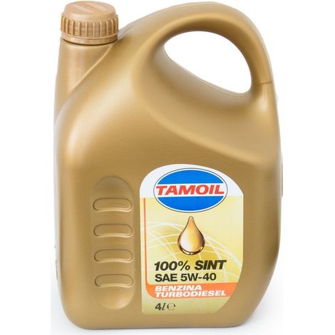 Tamoil 100% Sint SAE 5W40 Olio motore benzina turbodiesel 4 LT (1/9)