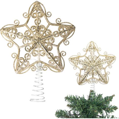 14.5cm Star Tree Topper Gold (1/5)