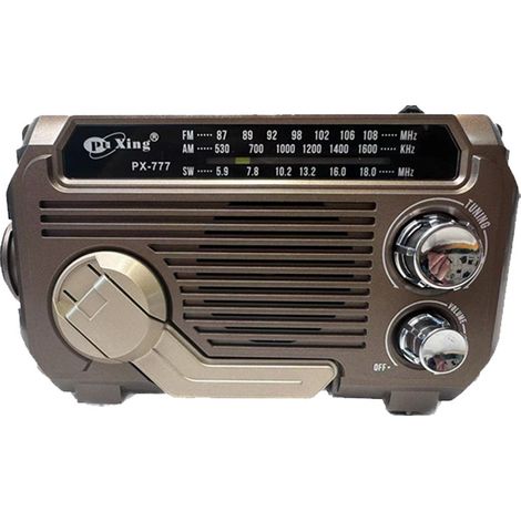 Radio AM/FM portable vintage avec Bluetooth – Batterie rechargeable et 4 piles AA – Connectivité AUX et prise secteur – Grand haut-parleur
