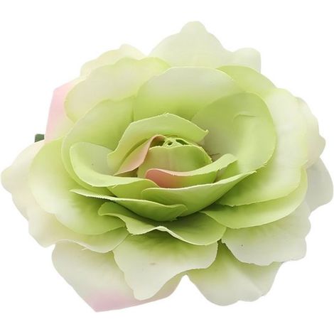 Flores artificiales, Paquete de 5, Capullos/cabezas de rosas artificiales de seda, Rosas decorativas, Flores de fondo y acento, etc, 11 x 7 cm (1/5)
